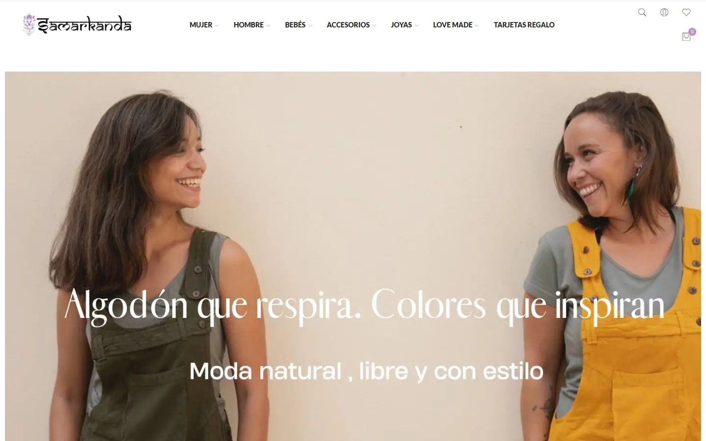 Página de inicio de la web de Samarkanda